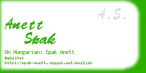 anett spak business card